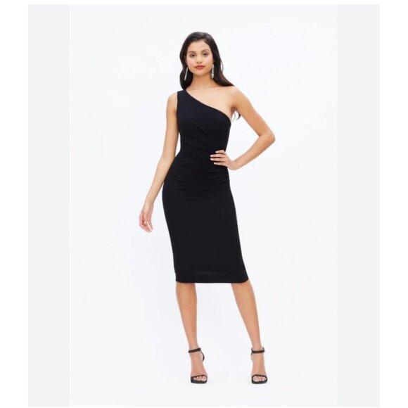Dress the Population Dress Womens Large Martine One Shoulder Formal Cocktail - Picture 1 of 6